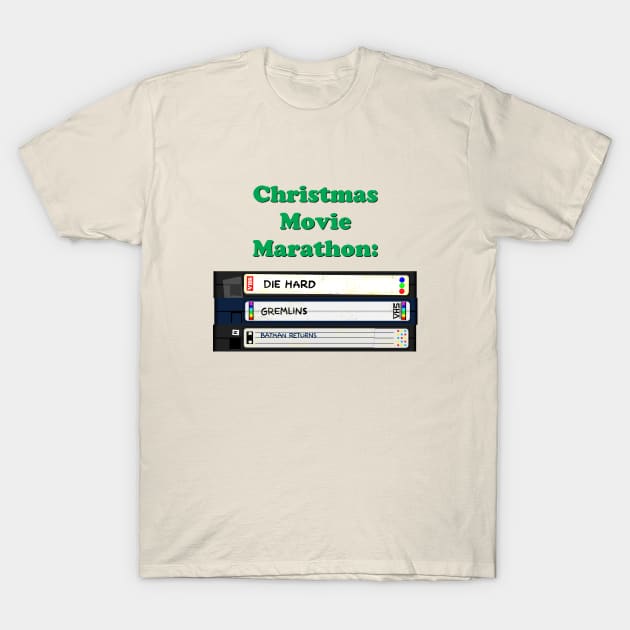 Christmas Movie Marathon T-Shirt by GloopTrekker